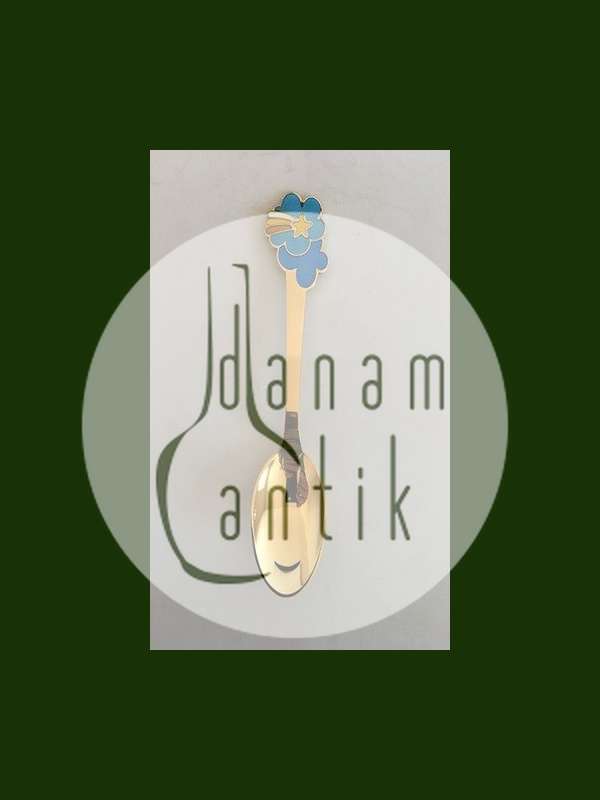 A. Michelsen 1975 Juleske Forgyldt Sterling Sølv med Emalje.