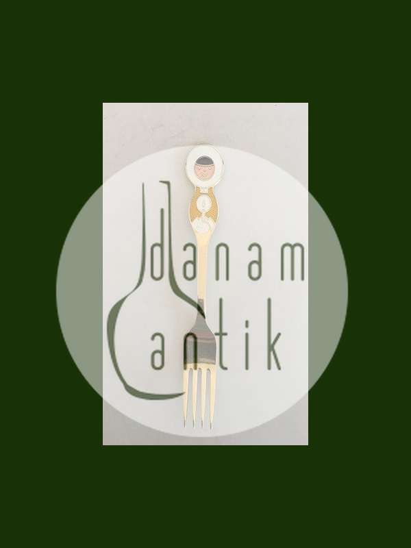 A. Michelsen 1969 Julegaffel Forgyldt Sterling Sølv og Emalje