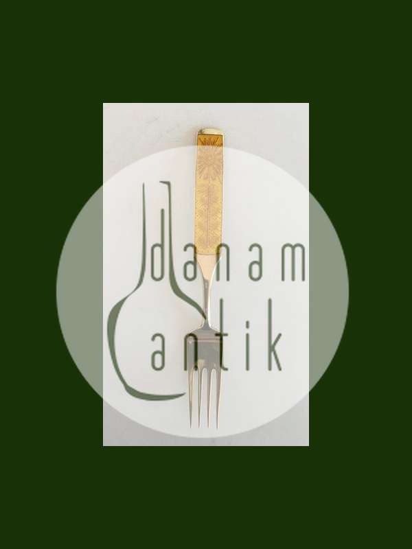 A. Michelsen 1967 Julegaffel Forgyldt Sterling Sølv med Emalje