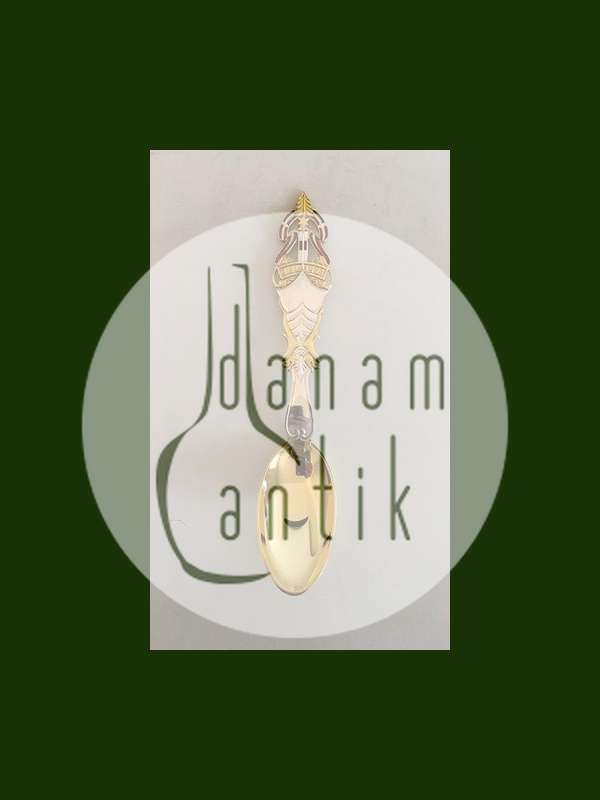 A. Michelsen 1921 Juleske  Forgyldt Sterling Sølv med Emalje.