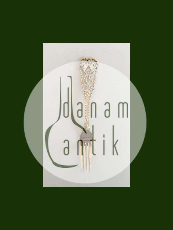 A. Michelsen 1912 Julegaffel Delvist forgyldt Sterling Sølv.