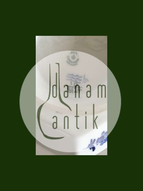 皇家哥本哈根蓝色花朵方形蛋糕盘No 8624