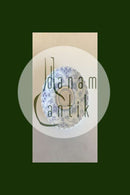 Königlich Kopenhagen Blauer geriffelter Kerzenhalter mit montierter 2-Kronen-Münze mit dem schwedischen König Gustaf V&