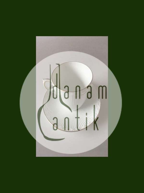 Royal Copenhagen Tradition Hvid Halvblonde m. Guldkant Kaffekop og Underkop No 756