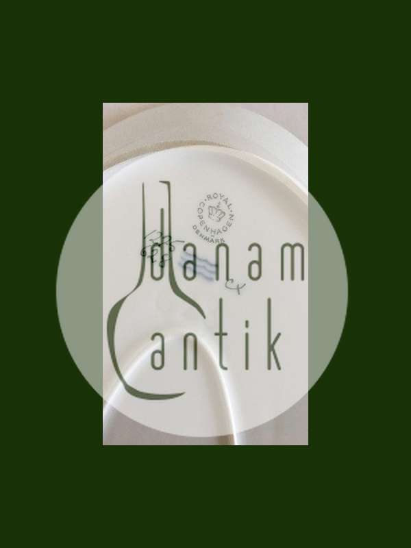 Royal Copenhagen Tradition Hvid Halvblonde m. Guld Ovalt Serveringsfad No. 628