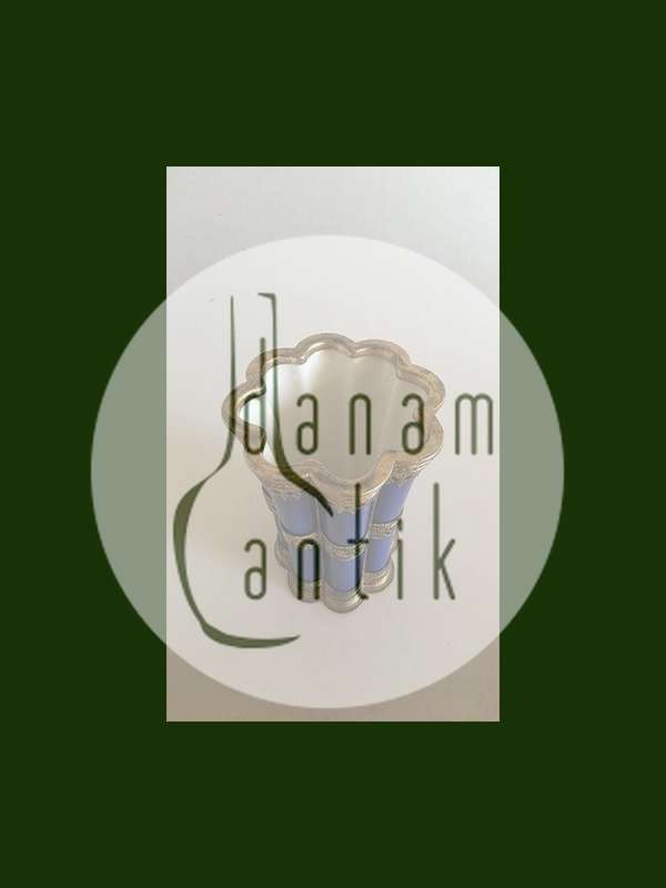 Royal Copenhagen Stort Margrethe Bæger med Sølvmontering af Anton Michelsen