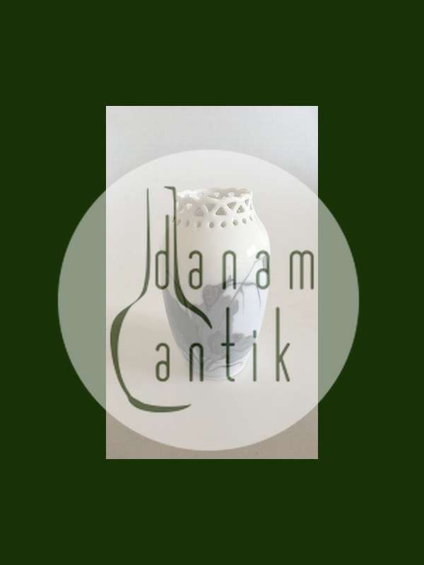 Royal Copenhagen Art Nouveau Segle Vase med gennembrudt top No 1883/223