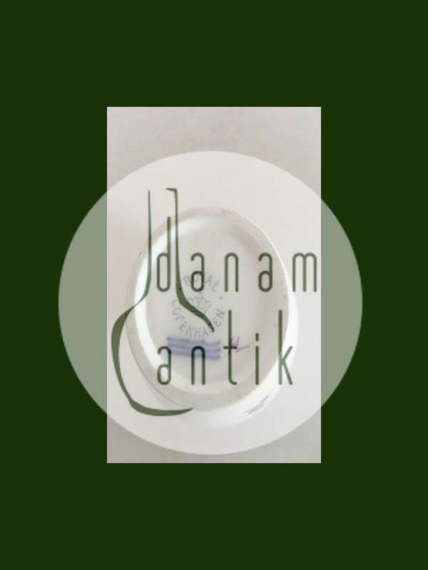 Royal Copenhagen Saksisk Blomst Vase med Romantisk Scene af Henning Larsen (Gamle Larsen)