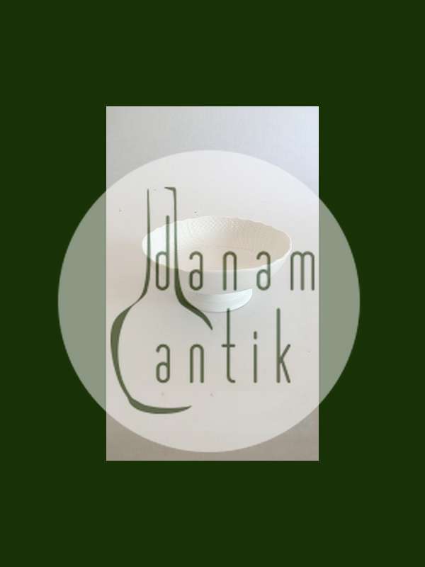 Royal Copenhagen Josephine White Curved Cake Bowl on Short Foot