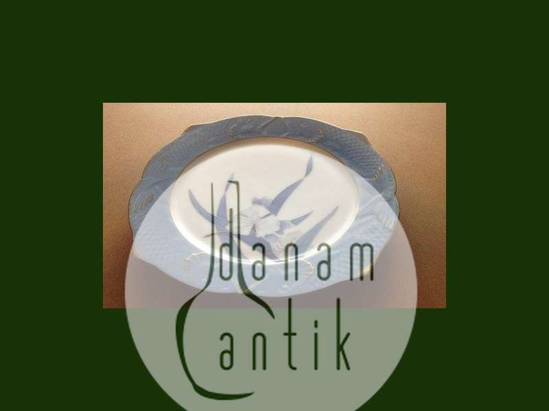 Royal Copenhagen Art Nouveau Fisketallerken med Iris 2 af 3.