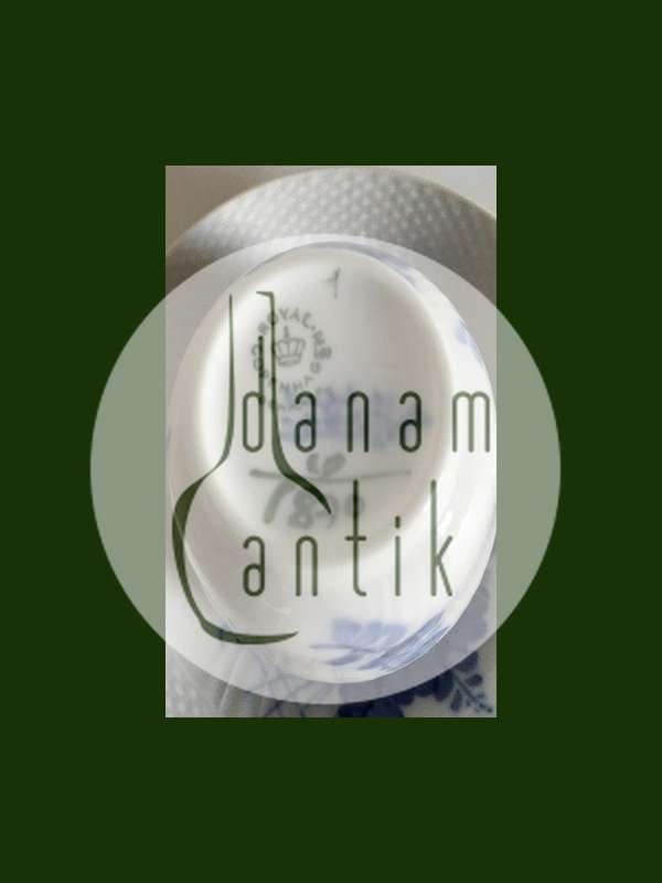 Royal Copenhagen Blå Blomst Svejfet kaffekop og Underkop No 1870