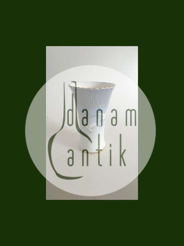 Bing & Grøndahl Måge med Guld Blomster Vase No 186