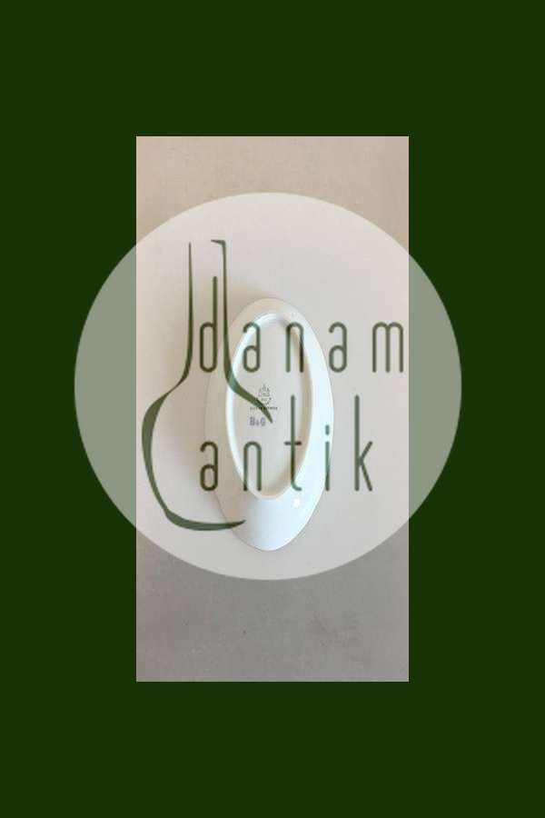 Bing & Grøndahl Saksisk Blomst, Håndmalet Ovalt Fad