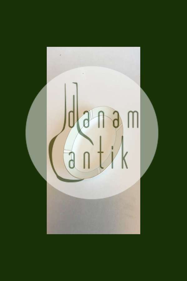 Bing & Grøndahl Ovalt fad No 18 Stel med grøn dekoration med guld på form 507(Herregaard) Ovalt fad No 18