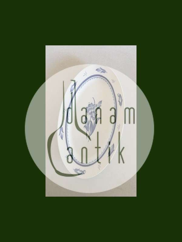 Bing & Grøndahl Jubilæumsstel / Blå Nellike Ovalt Fad