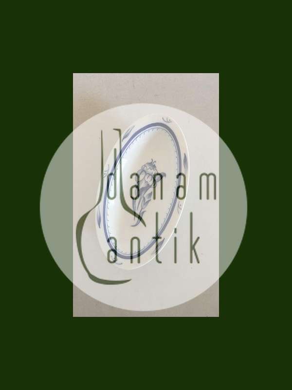 Bing & Grøndahl Jubilæumsstel / Blå Nellike Oval Skål