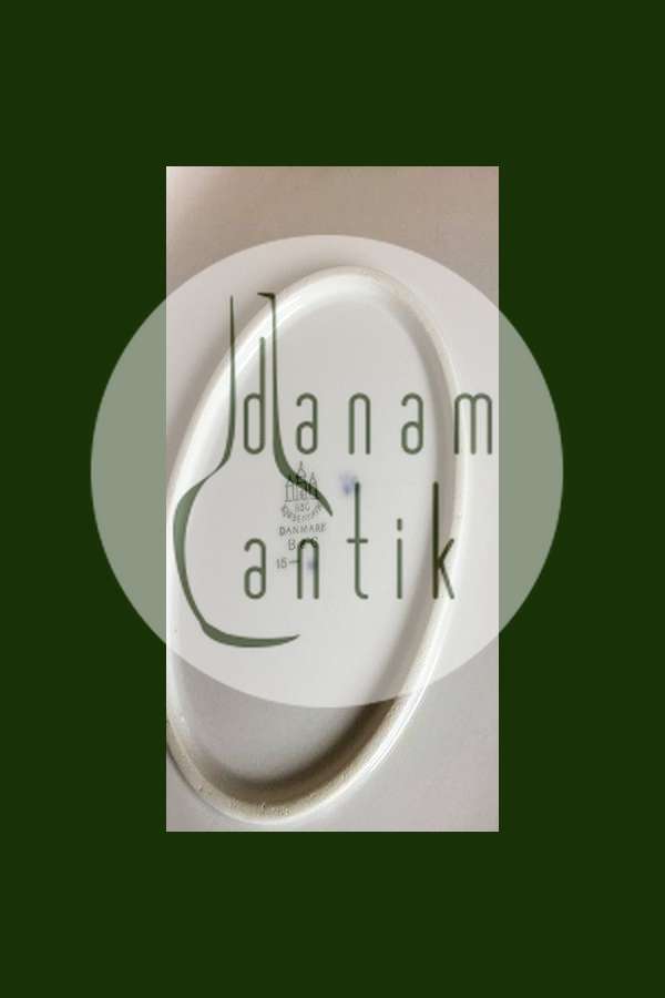 Bing & Grøndahl Jubilæumsstel / Blå Nellike Stort Ovalt Fad