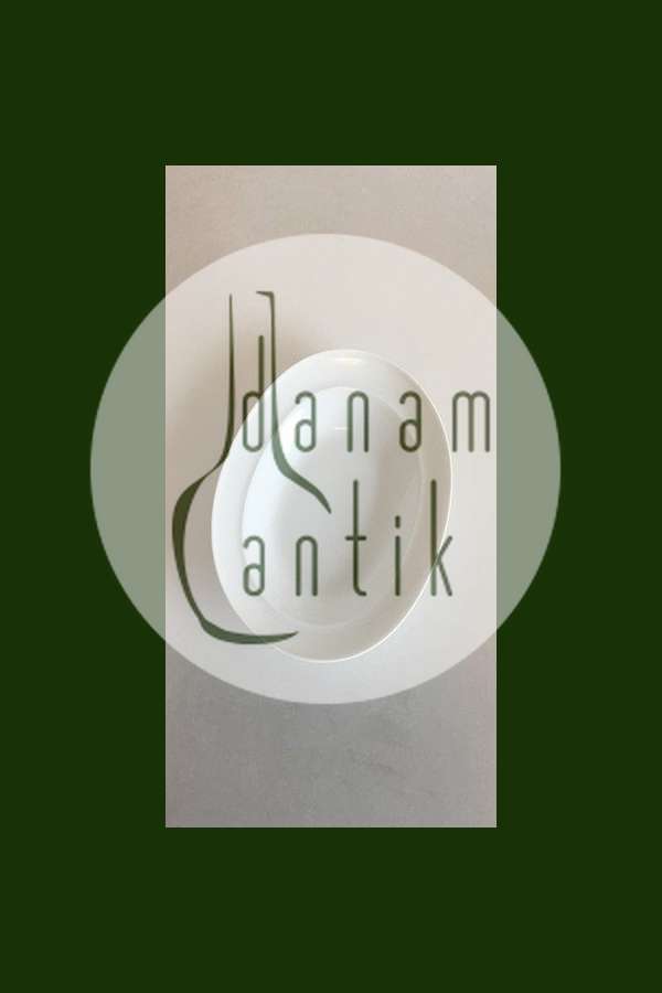 Bing Grondahl Henning Koppel白色椭圆餐盘或碗 No 38 / 349