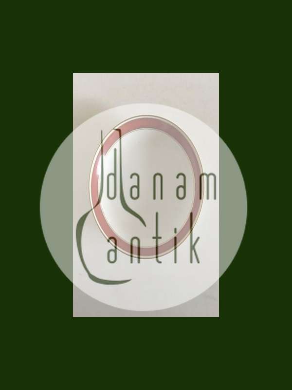 Bing Grondahl Egmont深盘/碗22号。白色带酒红色边缘和金线