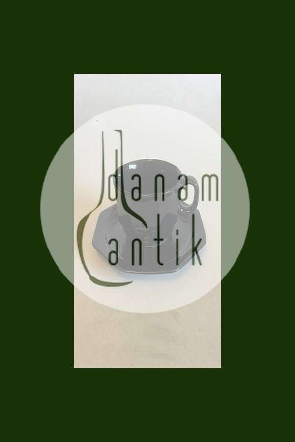 Bing & Grøndahl Sort Cafë Kaffekop og underkop