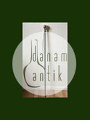 Georg Jensen Stok i Sortlakeret Træ med Sterling Knop og Lædersnor