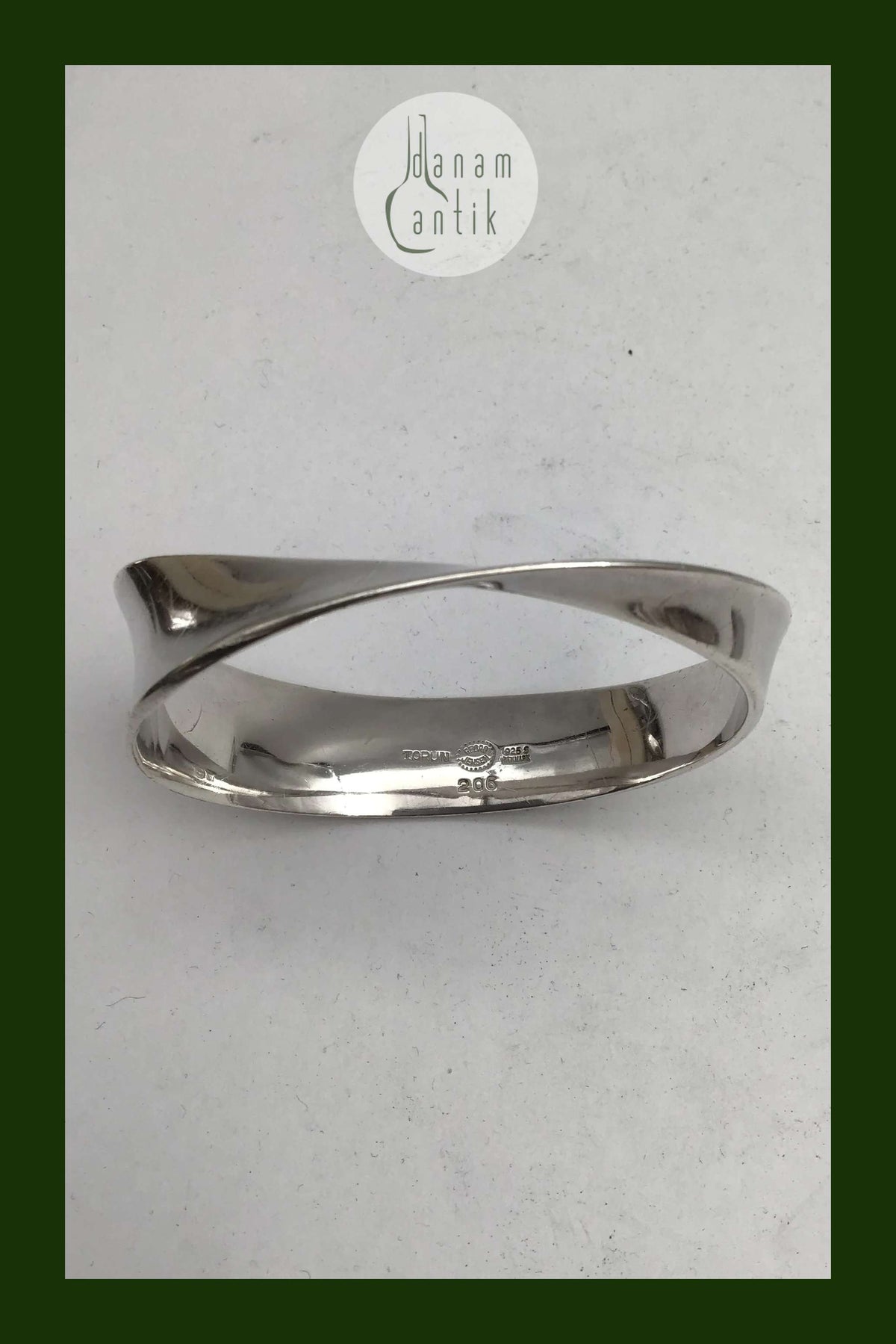   206 メビウス　トールン　シルバーバングル　S Georg Jensen Sterling Silver Torun Bangle No 206 Möbius（ジョージ