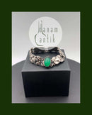 Georg Jensen Sterling Sølv Armbånd med grøn sten No 13