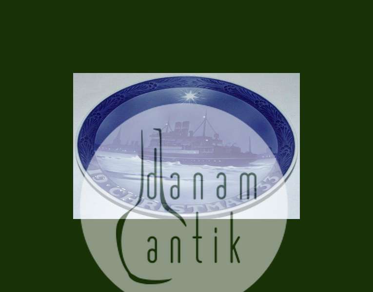 Royal Copenhagen Juleplatte fra 1933 med Engelsk Tekst "Christmas"