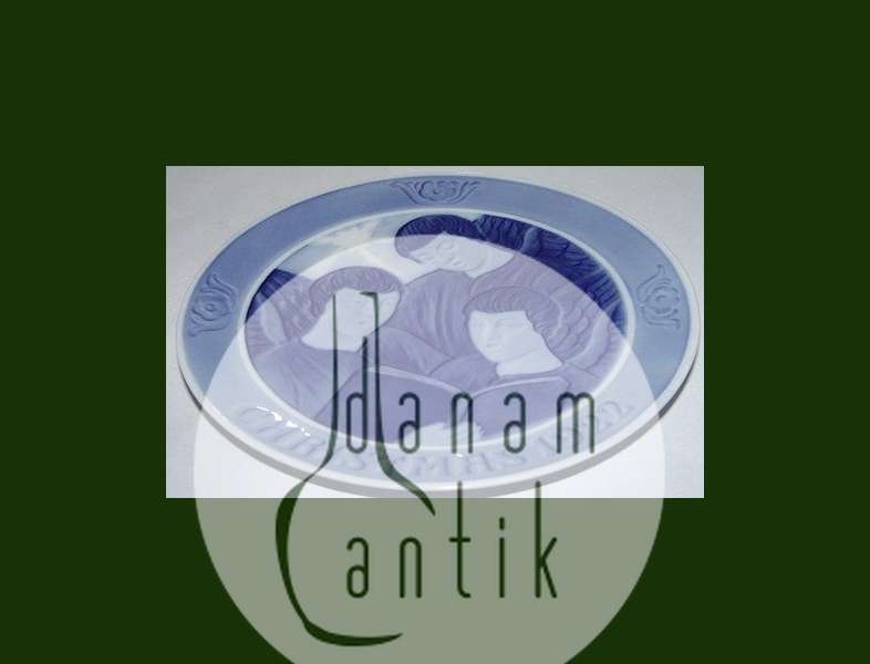 Royal Copenhagen Juleplatte fra 1922 med Engelsk Tekst "Christmas"