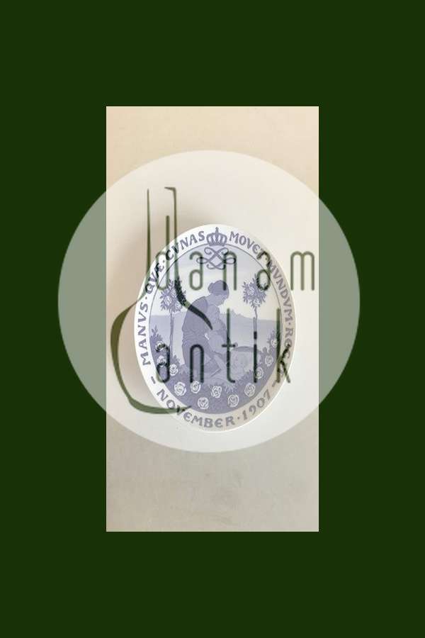 Royal Copenhagen Mindeplatte fra 1907 RC-CM76