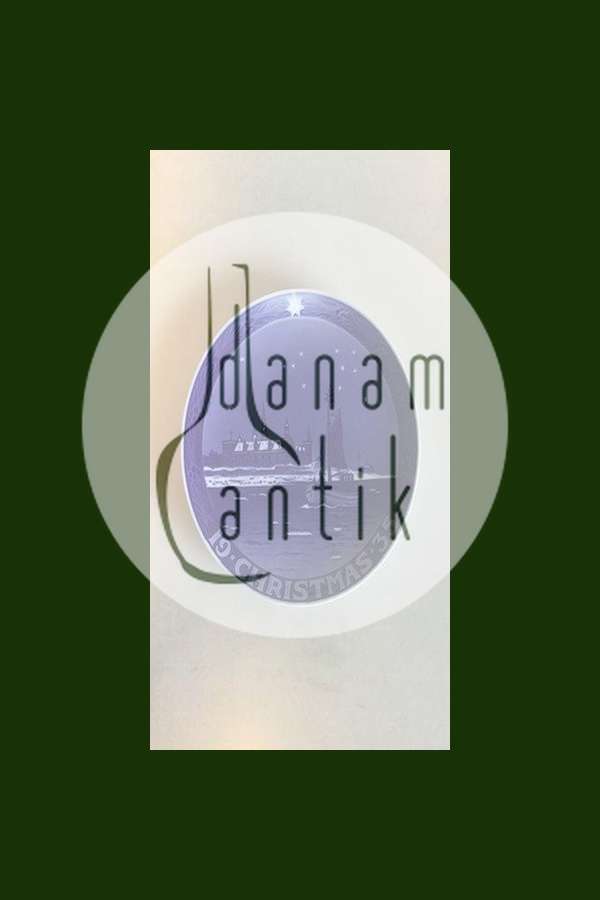 Royal Copenhagen Juleplatte fra 1935 med Engelsk indskription "Christmas"