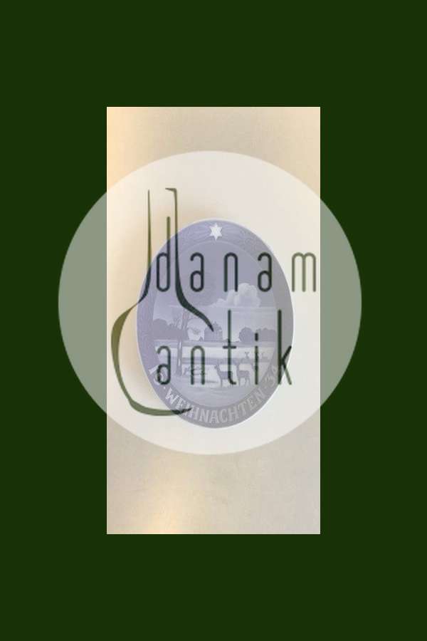 Royal Copenhagen Juleplatte fra 1934 med Tysk indskription "Weihnachten"