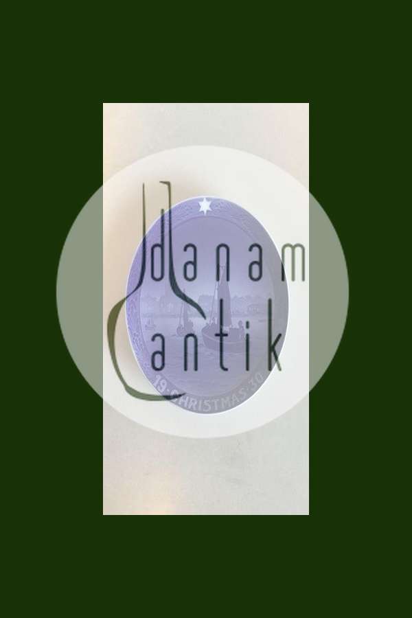 Royal Copenhagen Juleplatte fra 1930 med Engelsk indskription "Christmas"