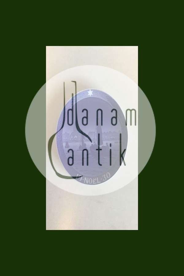 Royal Copenhagen Juleplatte fra 1930 med Fransk indskription "Noel"