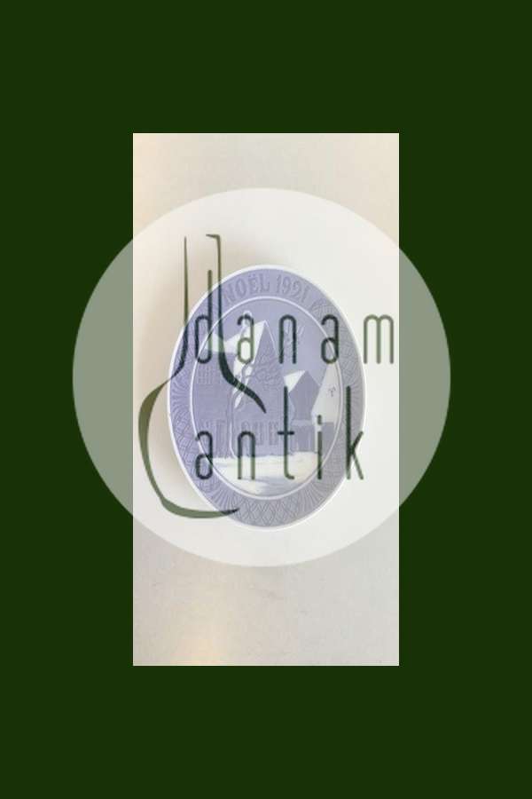 Royal Copenhagen Juleplatte fra 1921 med Fransk indskription "Noel"