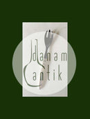 Georg Jensen Kaktus Sterling Sølv Gaffel med sort plastik