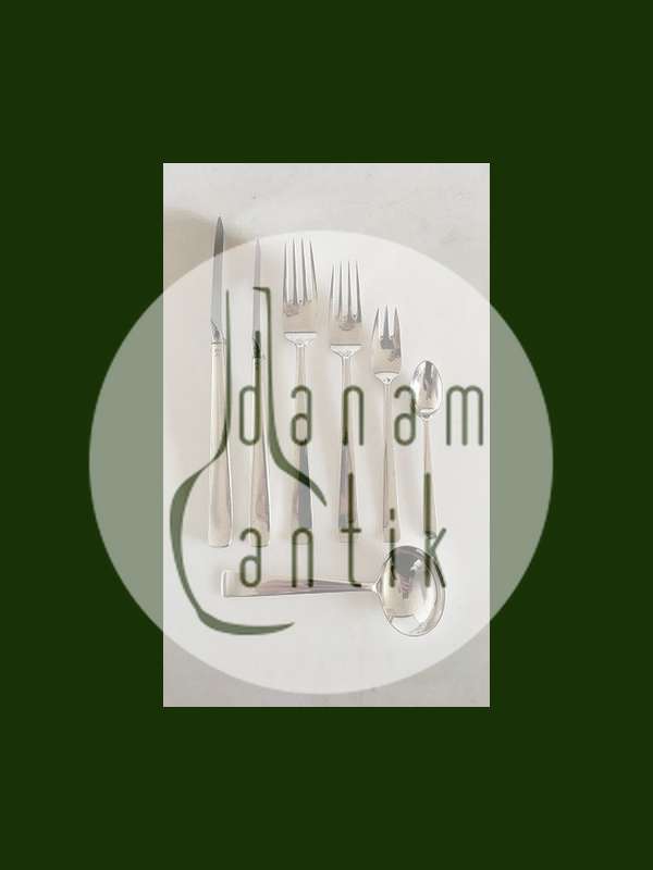 Georg Jensen Sterling Silber Margrethe Besteck Set für 6 Personen 40 Teile