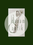 Georg Jensen Bernadotte Salad Serving Fork in Sterling Silver and Stainless Steel No 110B