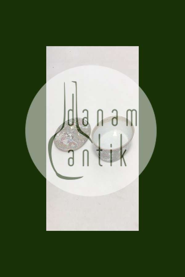 Kinesisk canton porcelæn (gold & green) terrin.