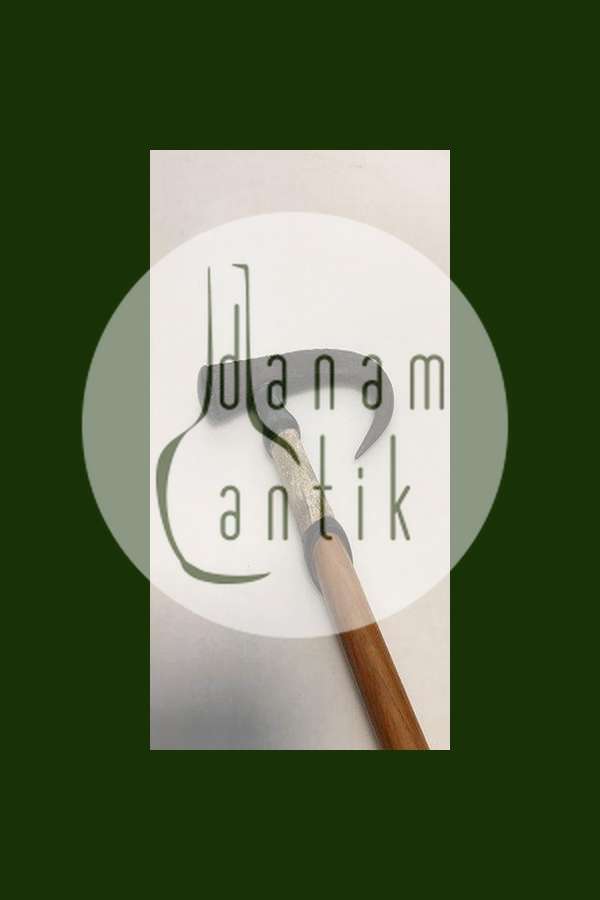 Spadserestok af lakeret træ med håndtag af horn