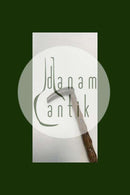 Antique Irish walking stick w.  head of carved antlers horn and shaft of black thorn. Collar of white metal, No ferule.