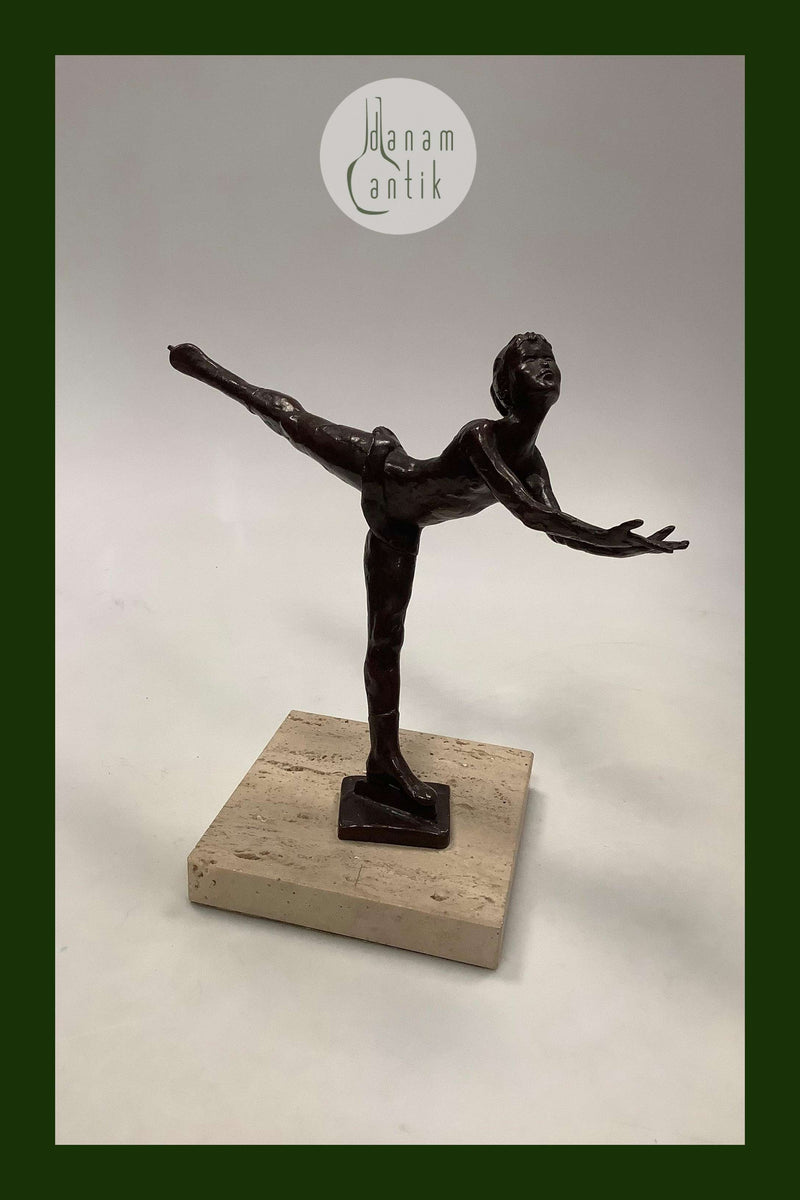 Royal Copenhagen Bronze statuette Sterett-Gittings Kelsey Kunstskøjteløber fra 1976