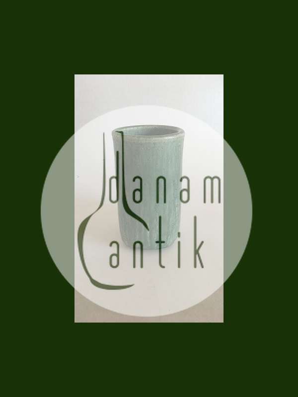 Saxbo Stentøjsvase af Edith Sonne i Flot grøn glasur