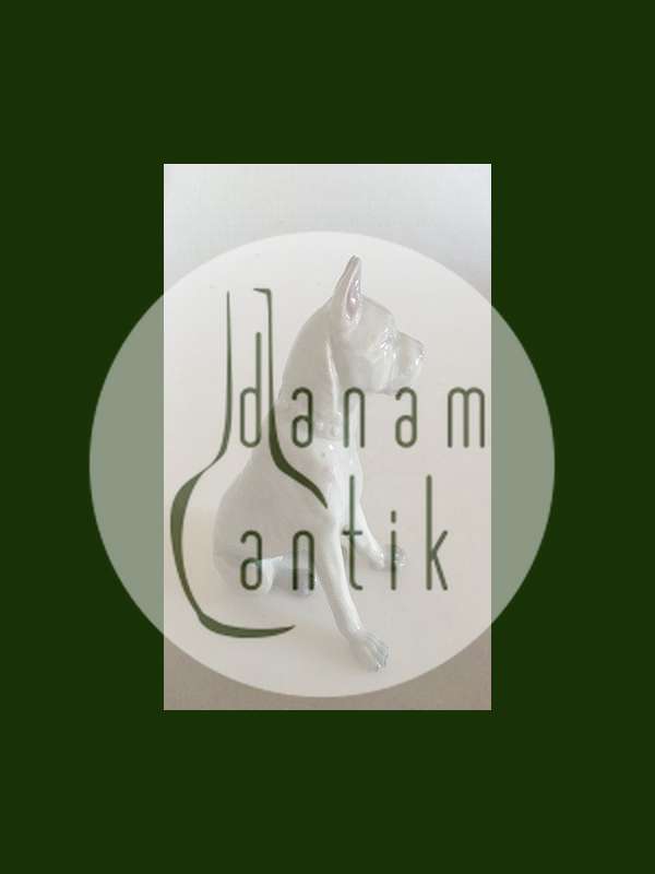 Heubach Porcelæns Figurine af Hund