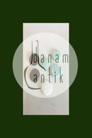 6 gamle hinkesten af farvet glas