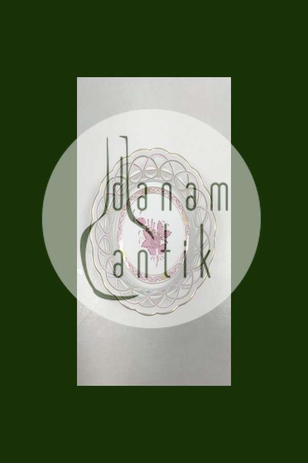 Herend Hungary Apponyi Purpur Brødbakke/Frugtkurv No 7404