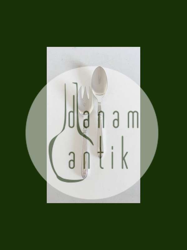 Cohr Elite Sølv Salat Bestik Sæt med Stål Top