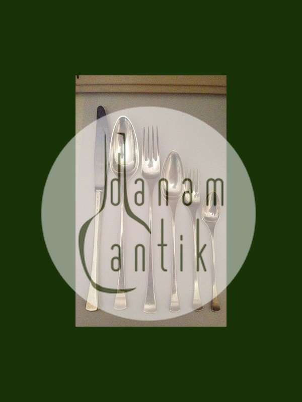 Hans Hansen Sterling Sølv Bestik Kristine 36 Dele Karl Gustav Hansen