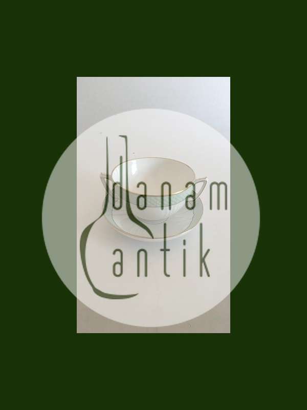 Royal Copenhagen Grøn Svejfet Bouillonkop og Underkop No 1872