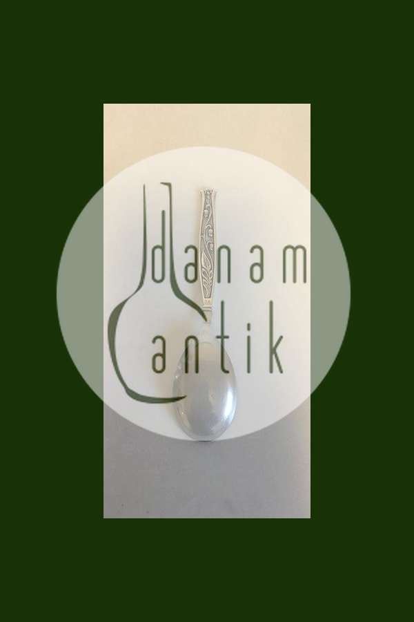 Sølv Serveringsske med laf af rustfrit stål